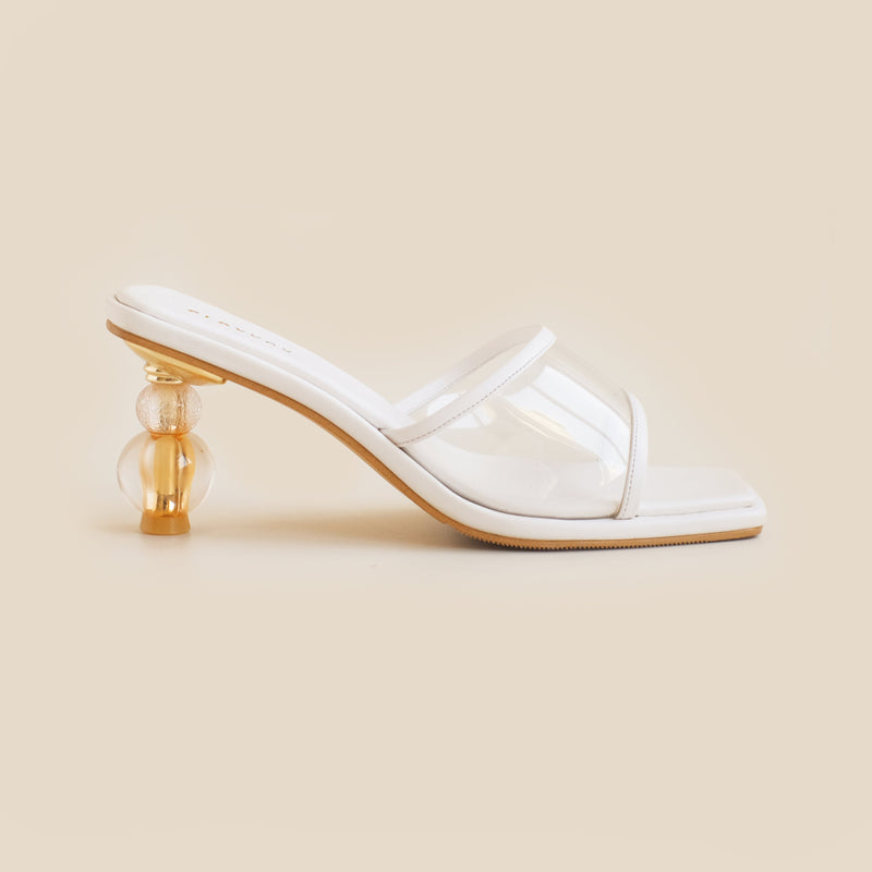 Clarice  Heels | White