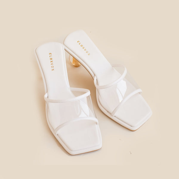 Clarice  Heels | White