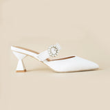 Camelia Heels | White