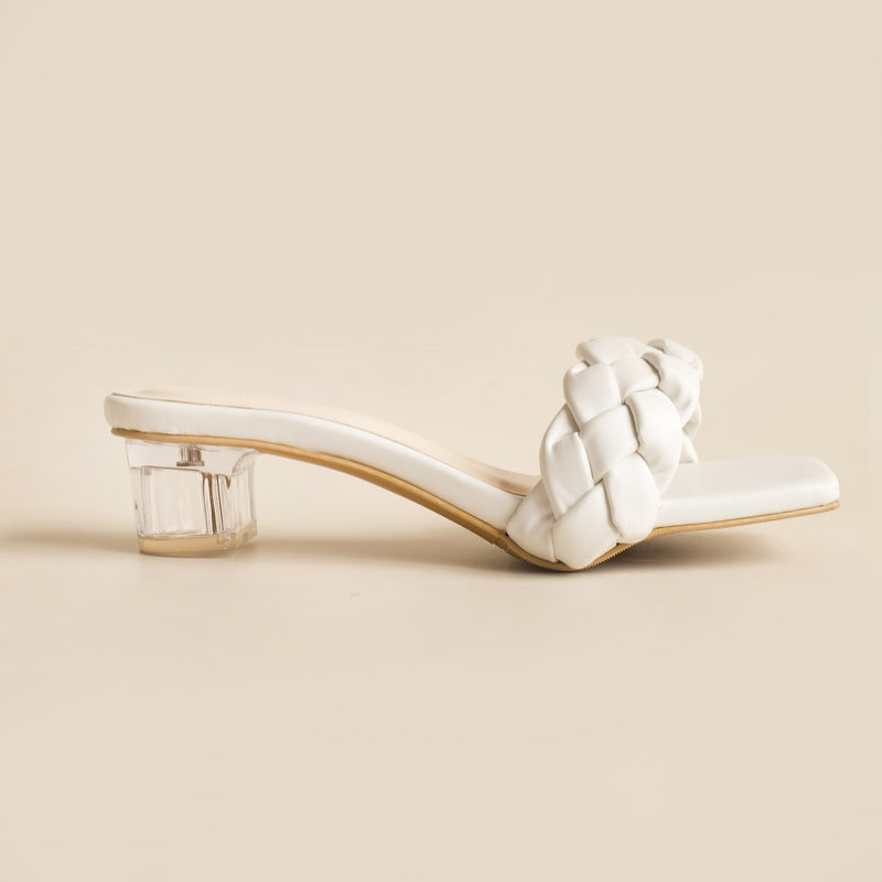 Kyna Clear Heels | White