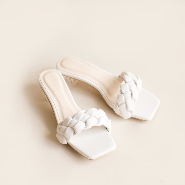 Kyna Clear Heels | White