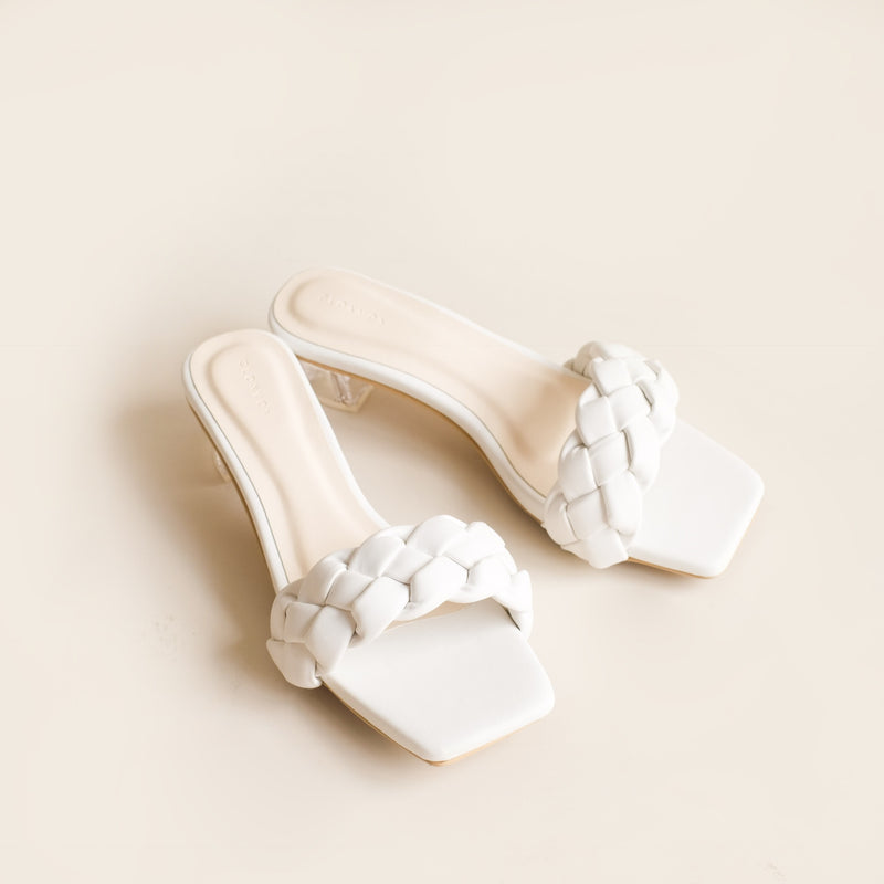 Kyna Clear Heels | White